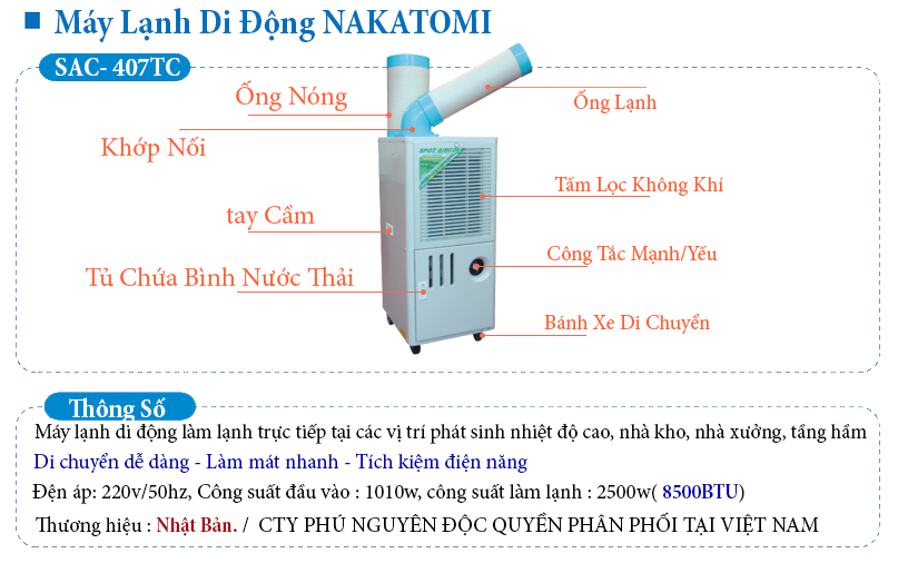 thông tin máy lạnh sac-407TC