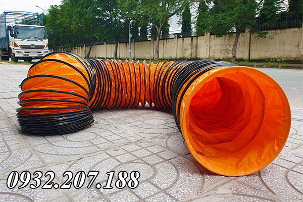 Ống gió mềm d600- Ống gió simili 600 dài 5m và 10m 2 Ống gió mềm D600