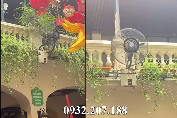 Quạt phun sương công nghiệp loại nào tốt? Báo giá chi tiết 12 quạt treo tường phun sương
